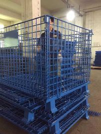 Powder Coated Collapsible Wire Container Rust Resistant Long Life Span