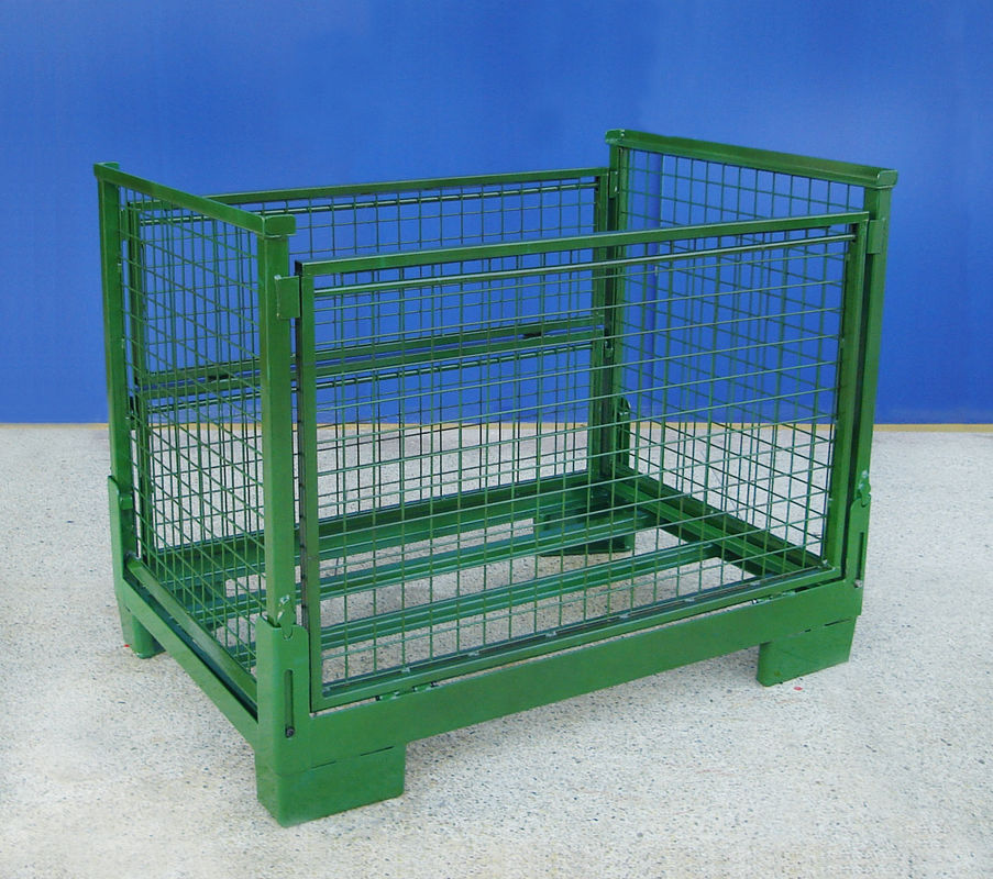 Stackable Steel Collapsible Wire Container Heavy Duty Weatherproof